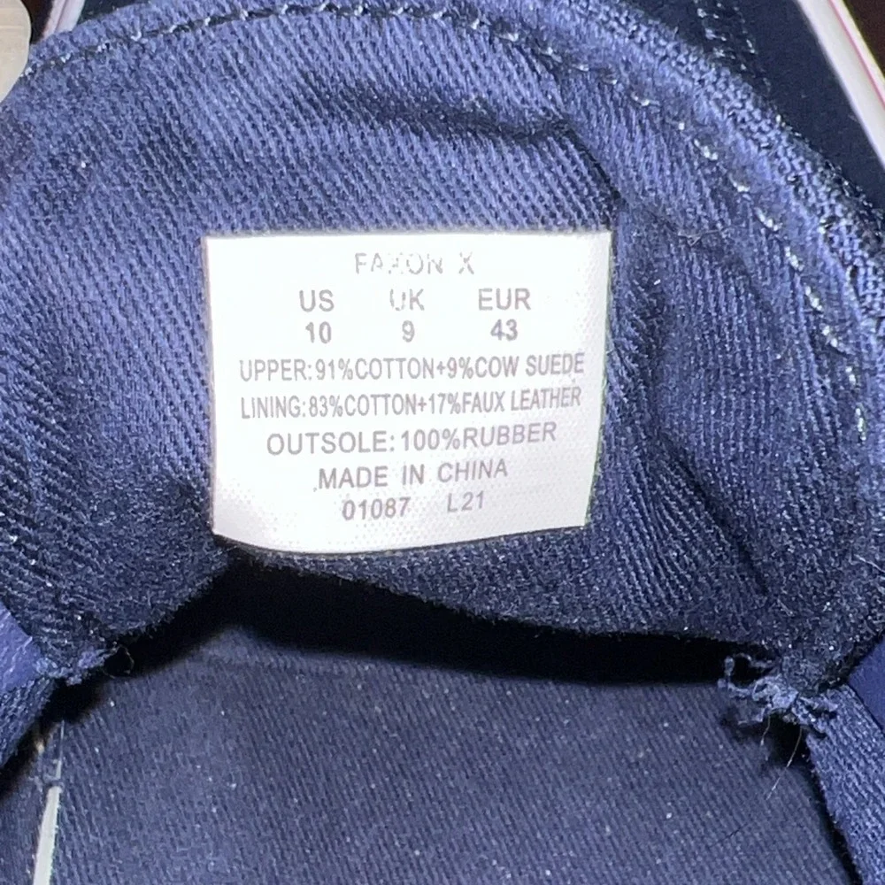 Polo Ralph Lauren Faxon X Cotton Suede Blue Sneakers Shoes Men Sz 10 Nautical